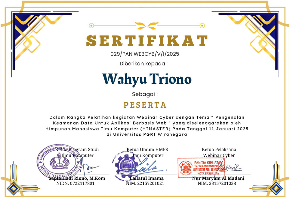 Sertifikat HIMA