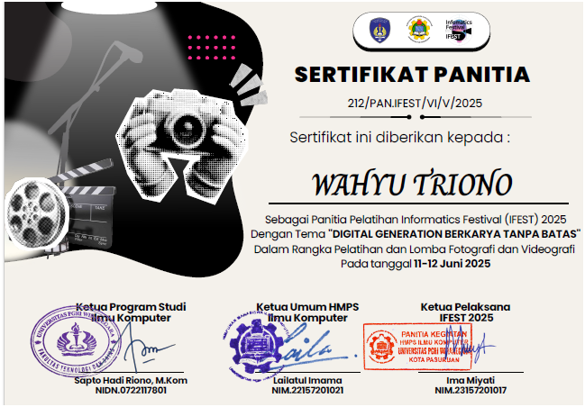 Sertifikat Pelatihan